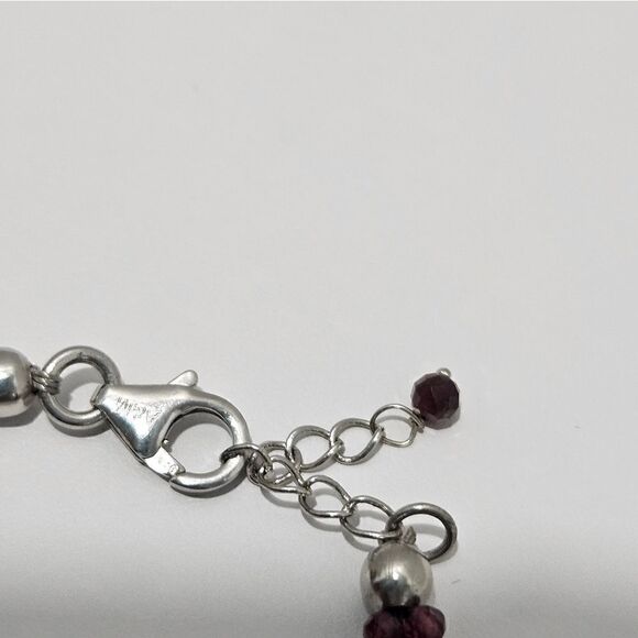 NWOT, Natural Garnet and pearl bracelet - Picture 3 of 3